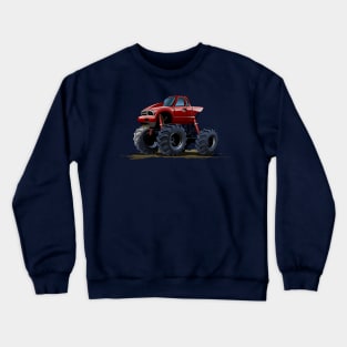 Cartoon Monster Truck Crewneck Sweatshirt